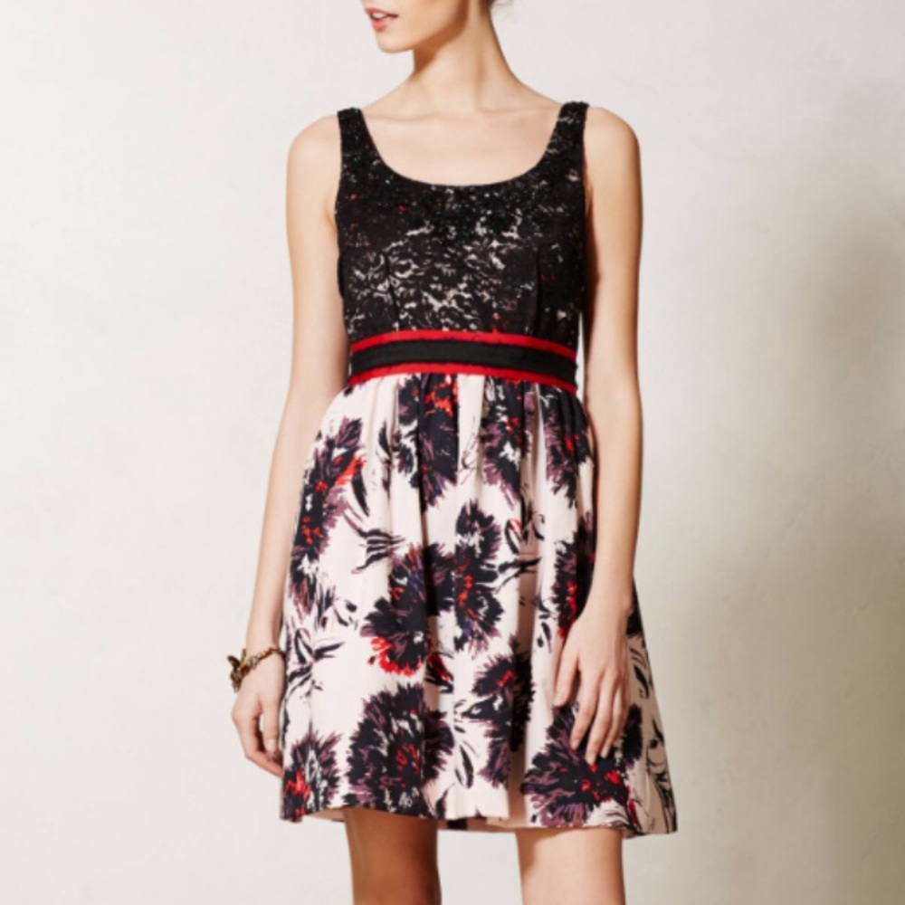 Anthropologie Brushstroke Blossom Dress 2